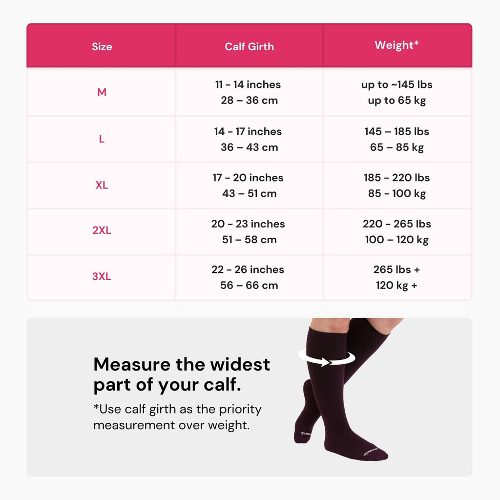 Toeless Bamboo Wide Compression Socks